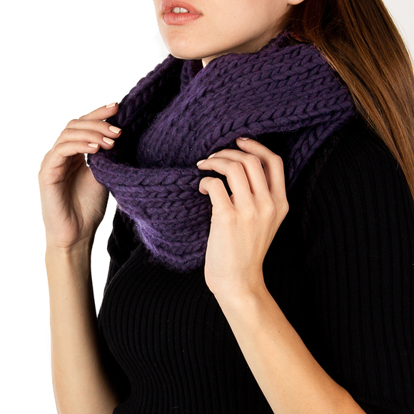 WOOL AND THE GANG DARK BLUE SCARF | WOMENS SIZE 140Z13 - Picture 2 of 3